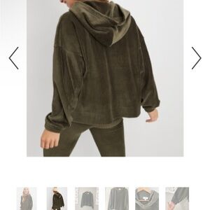 Aerie Groove On Velour Ribbed Matching Set